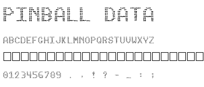 Pinball Data font